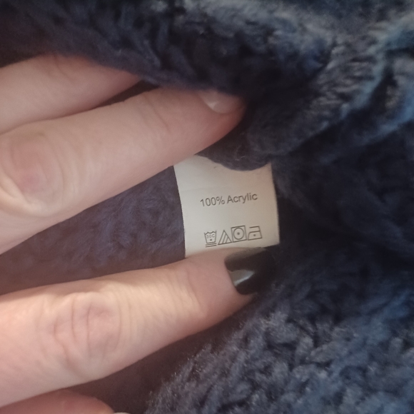 Navy blue Batwing sleeve sweater - Picture 10 of 10